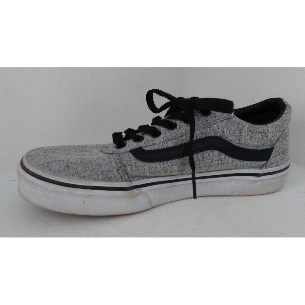 Vans OFF THE WALL Youth Size 3 Gray Black Skate Shoes 500714 Classic Sneakers - Picture 4 of 9